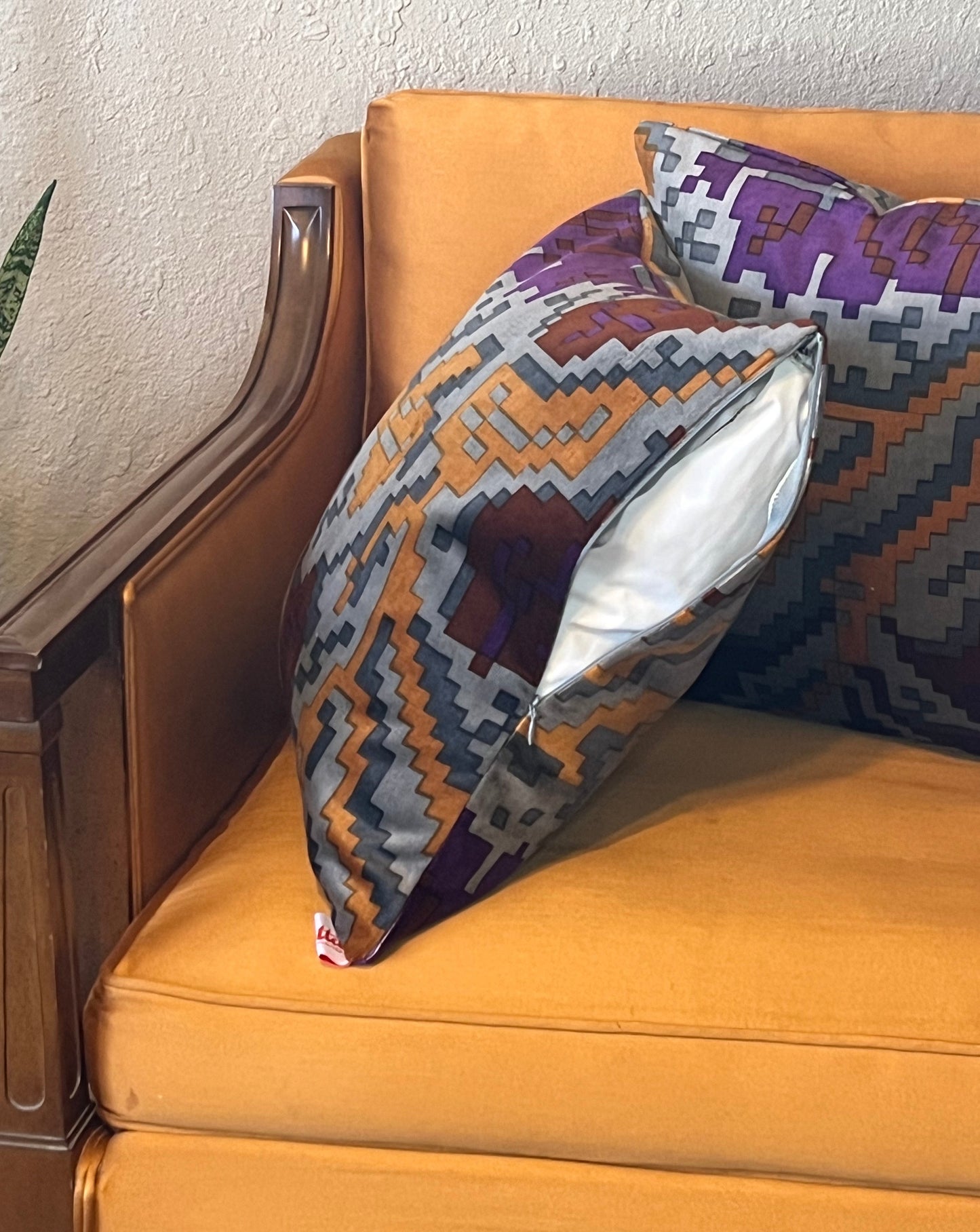 Geometric Velvet Pillow