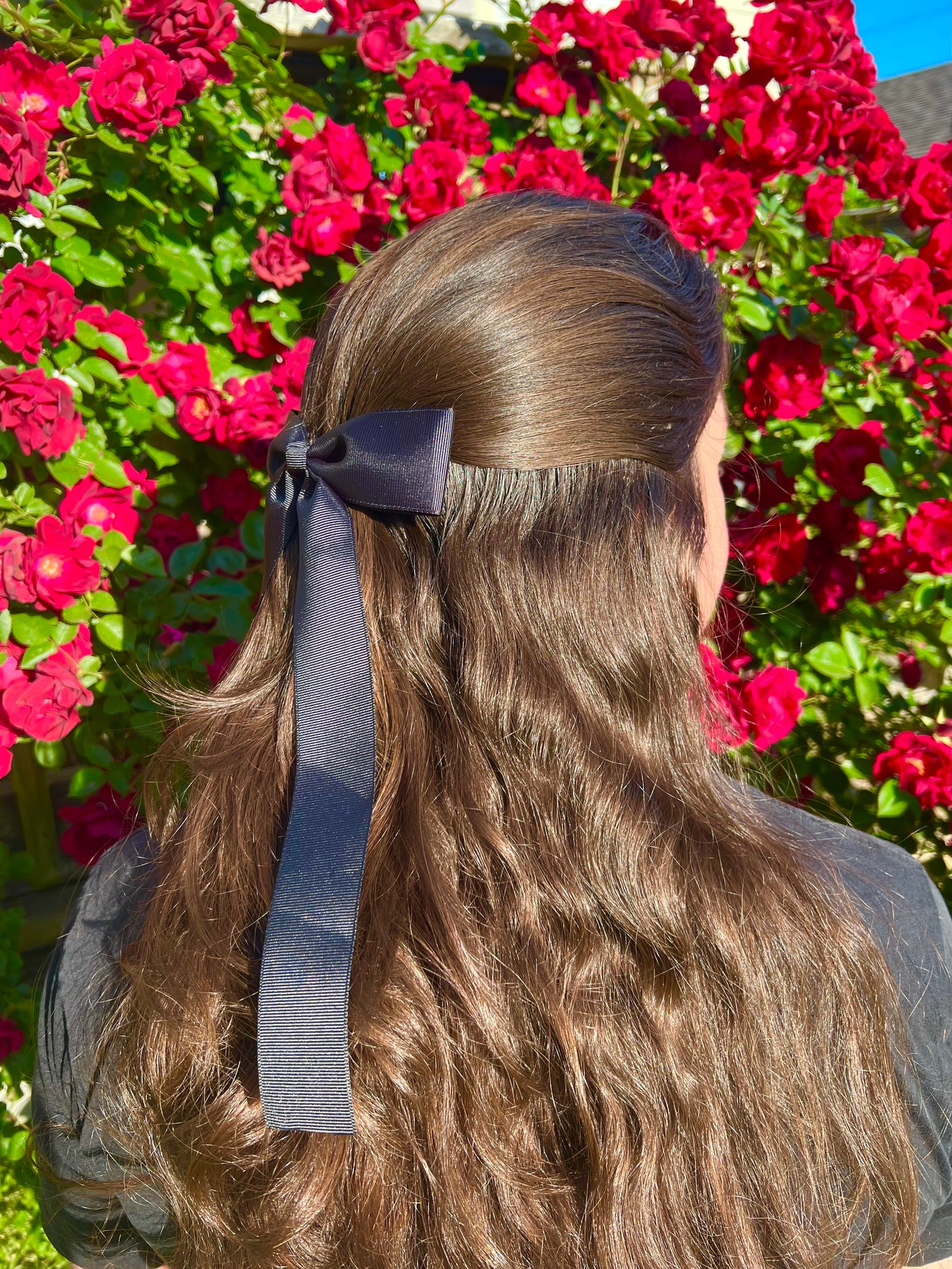 The Countryside Bow in black grosgrain