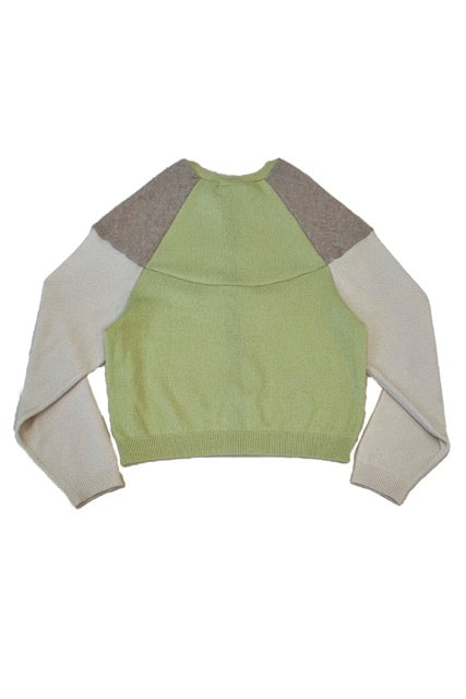 The Garden District Cashmere Cardigan in Green