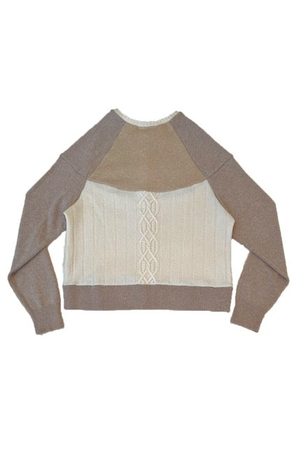 The Garden District Cashmere Cardigan in Beige