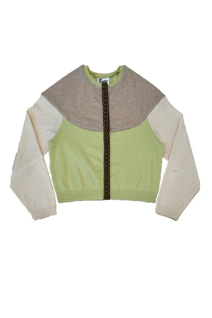 The Garden District Cashmere Cardigan in Green