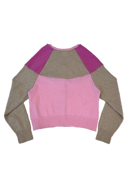 The Garden District Cashmere Cardigan in Hot Pink