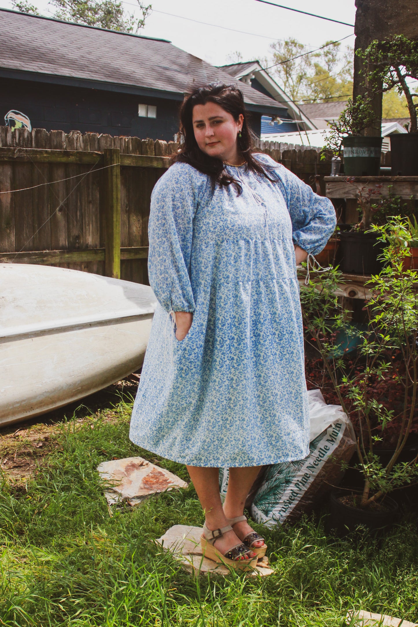 The Lavinia Dress in blue