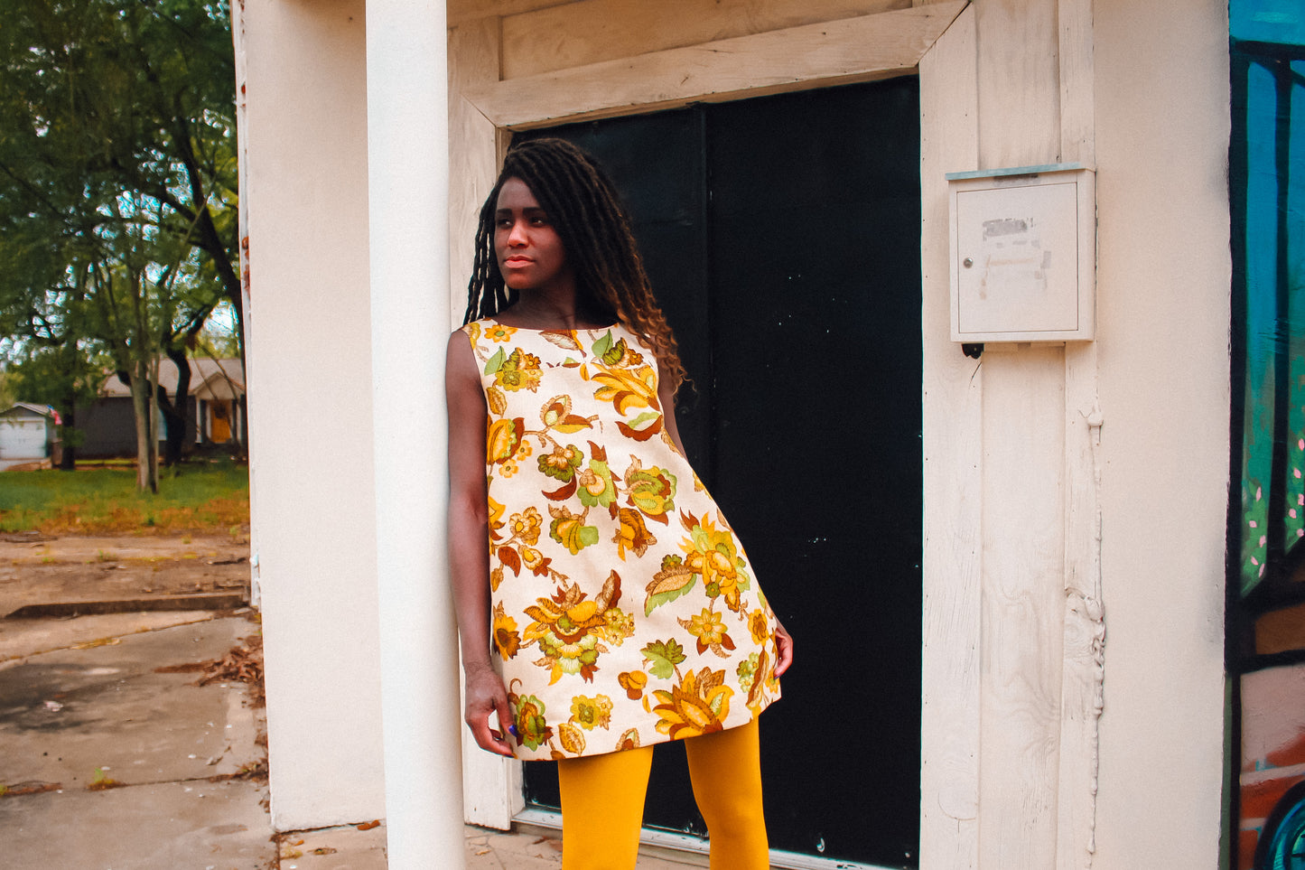 The Eastland  Dress in yellow