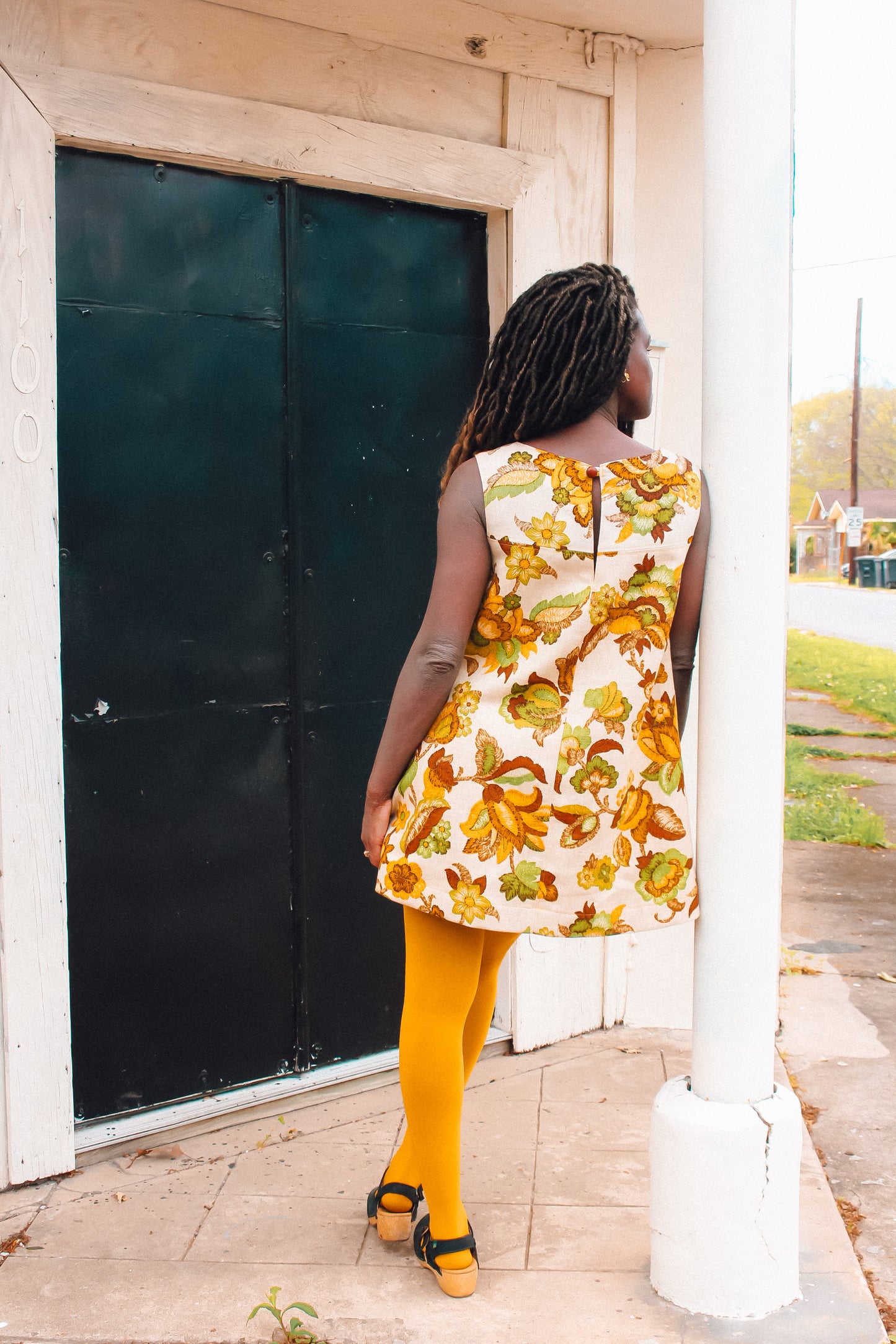 The Eastland  Dress in yellow