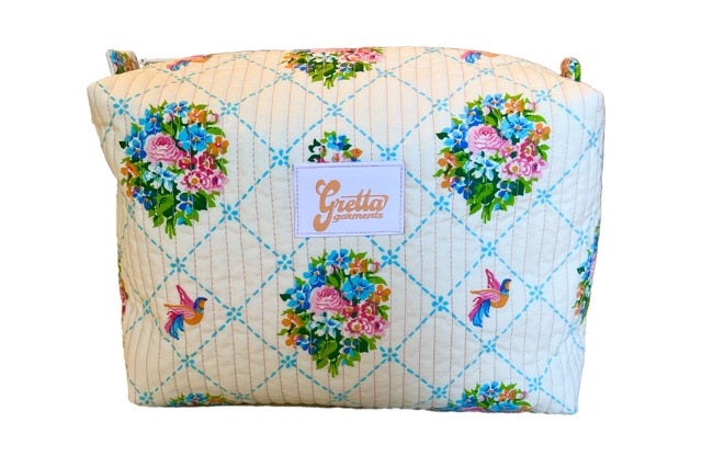 The Uptown Makeup Bag in Ivory Morning Dove