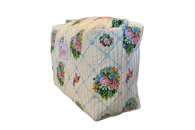 The Uptown Makeup Bag in Ivory Morning Dove