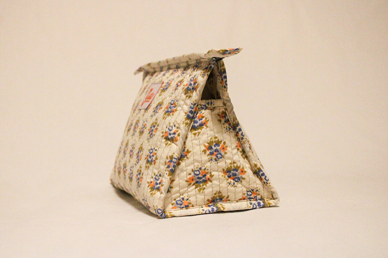 The Mid City Makeup Bag in Ivory Bouquet