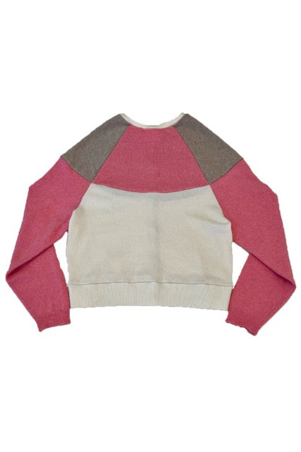 The Garden District Cashmere Cardigan in Sunset Pink