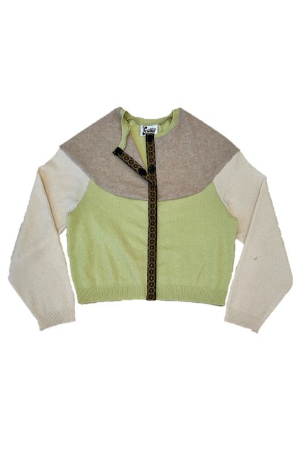 The Garden District Cashmere Cardigan in Green