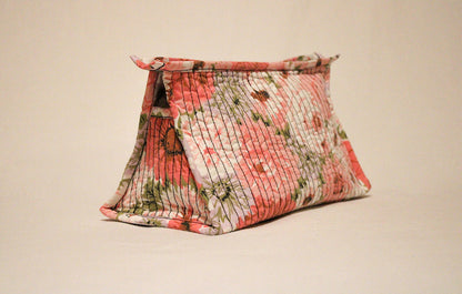 The Mid City Makeup Bag in Pink Zinnia